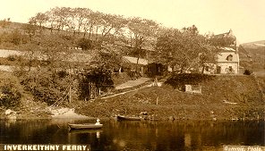 old postcard showing the Inverkeithny ferry